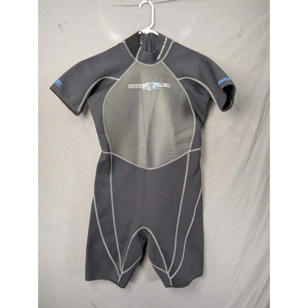 Hyperflex XA625MB Men XL Shorty Wetsuit Black Gray Neoprene Spring Suit